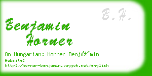 benjamin horner business card